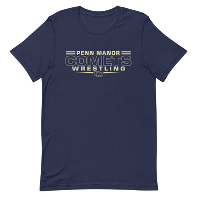 Penn Manor Comets Wrestling  Navy Unisex Staple T-Shirt