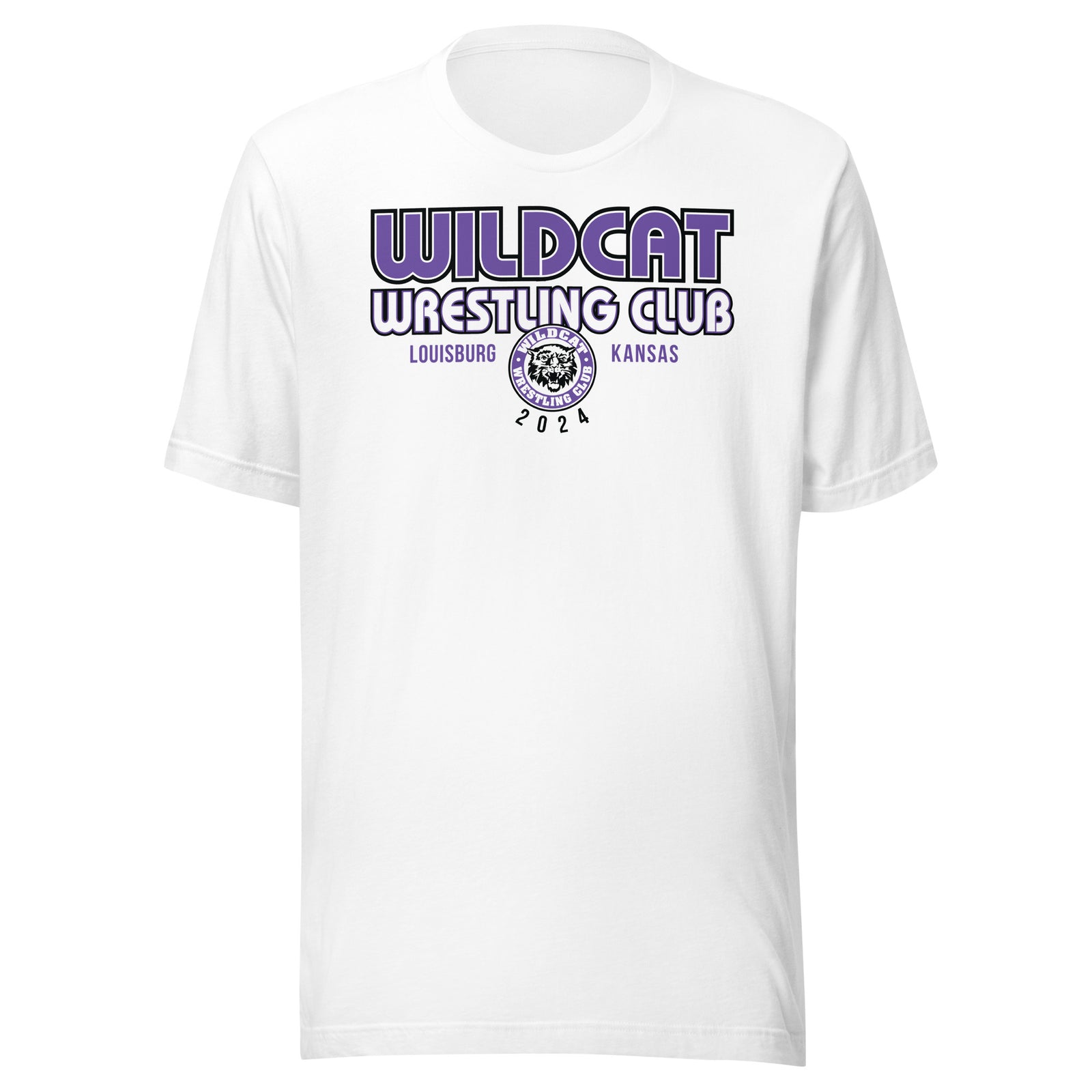Wildcat Wrestling Club (Louisburg) - Front Design Only - Unisex t-shirt