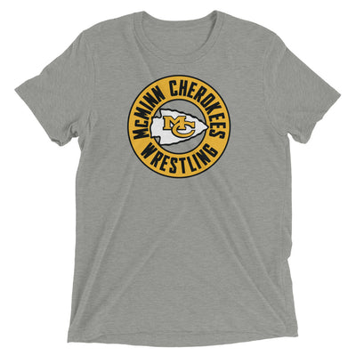 McMinn Cherokees Wrestling Unisex Tri-Blend T-Shirt