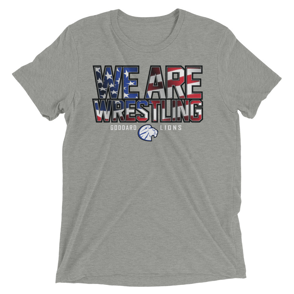 Goddard We Are Wrestling State Champs Unisex Tri-Blend t-shirt
