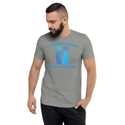 St. Stephen Lutheran Church Full Logo Unisex Tri-Blend T-Shirt