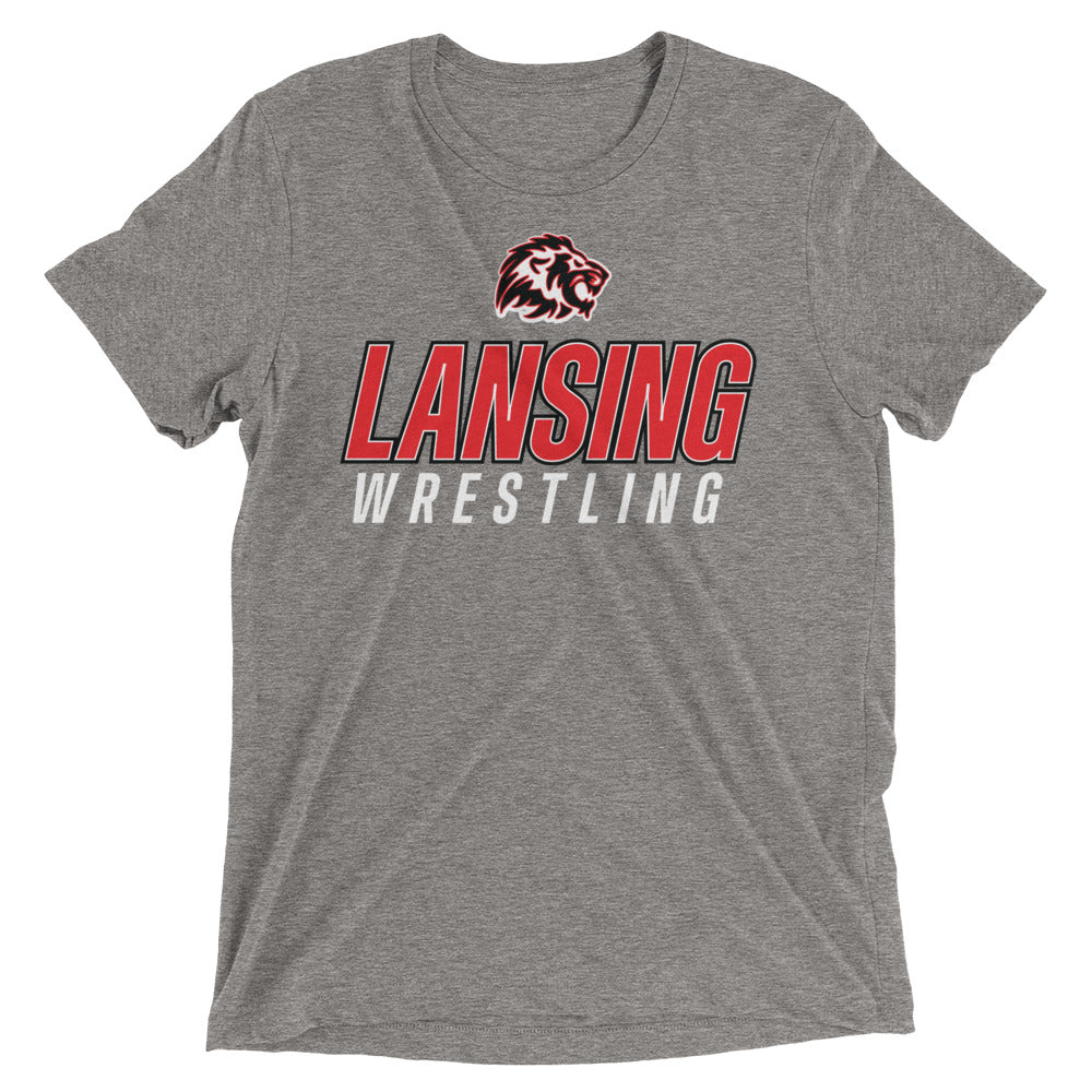 Lansing Wrestling  Unisex Tri-Blend T-Shirt