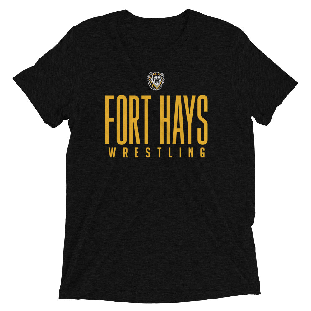 Fort Hays State University Wrestling Unisex Tri-Blend T-Shirt