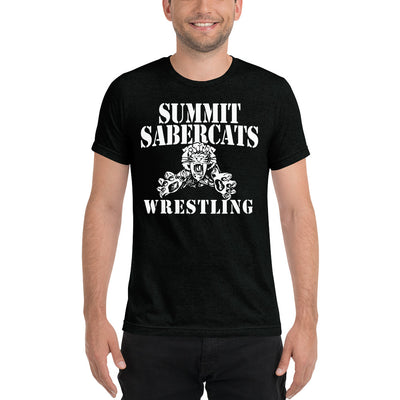 Summit Trail Middle School Wrestling  With Back Design Unisex Tri-Blend T-Shirt