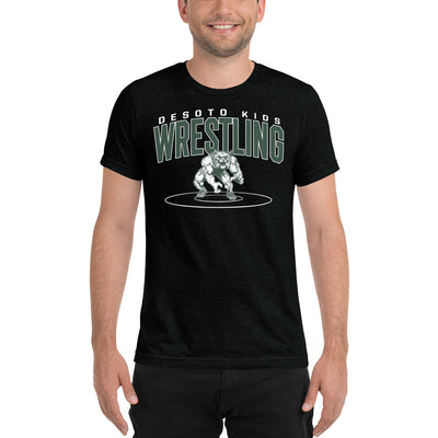 De Soto Kids Wrestling Unisex Tri-Blend T-Shirt