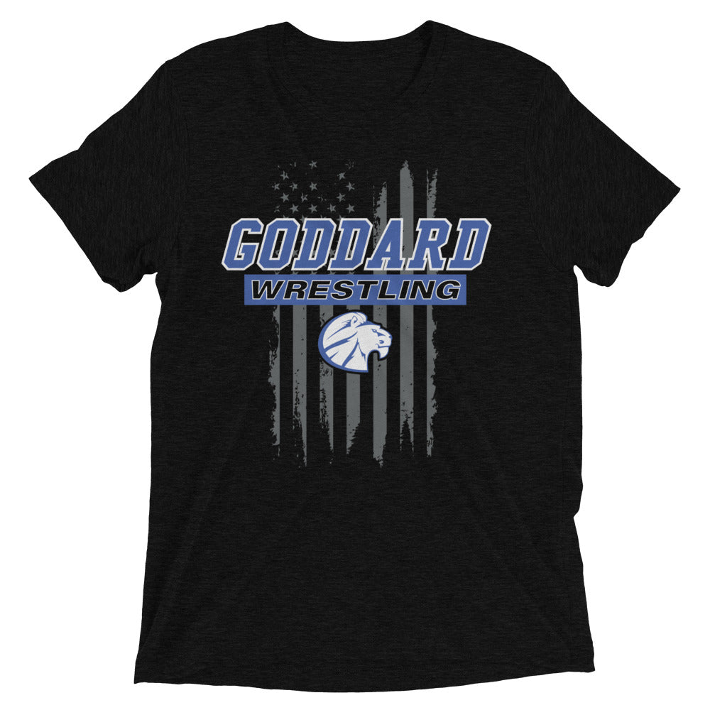 Goddard Wrestling Flag State Champs Unisex Tri-Blend t-shirt