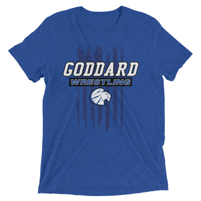 Goddard Wrestling Flag State Champs Unisex Tri-Blend t-shirt