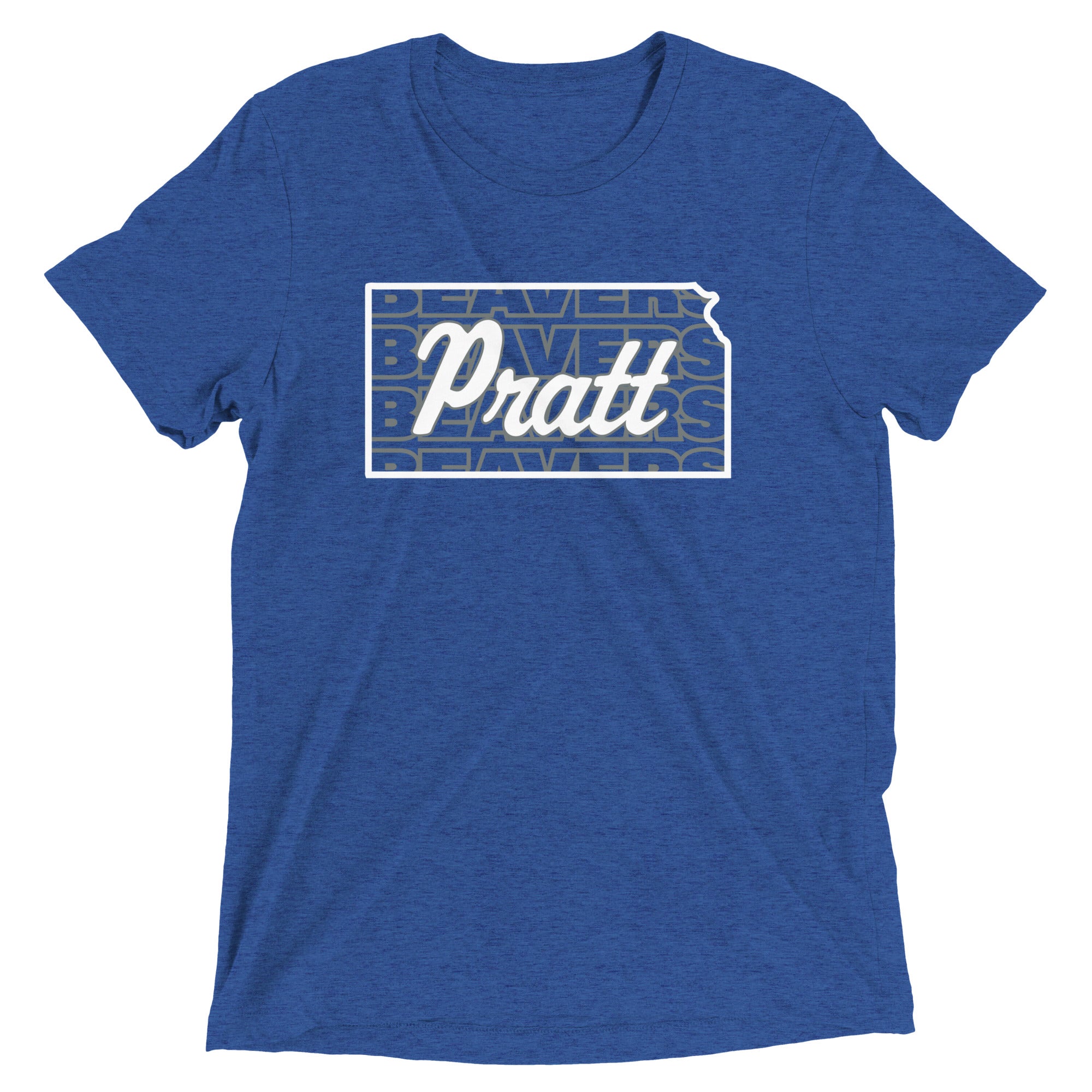 Pratt Community College KS Beavers Unisex Tri-Blend T-Shirt