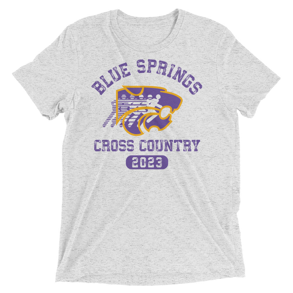 Blue Springs Cross Country Unisex Tri-Blend T-Shirt