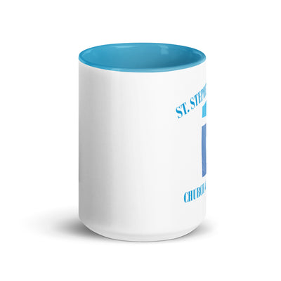 St. Stephen Lutheran Church Full Logo White Ceramic Mug with Color Inside