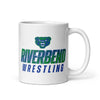 Riverbend Wrestling White glossy mug