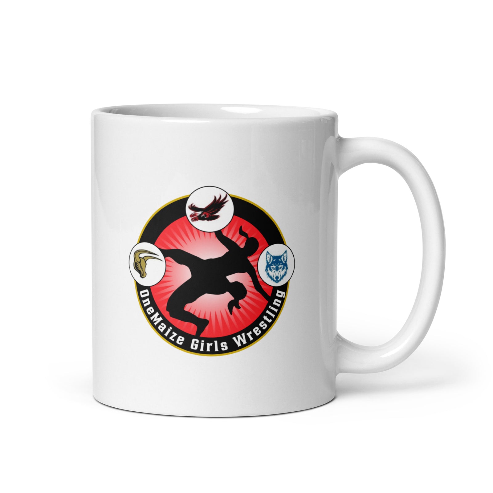White glossy mug