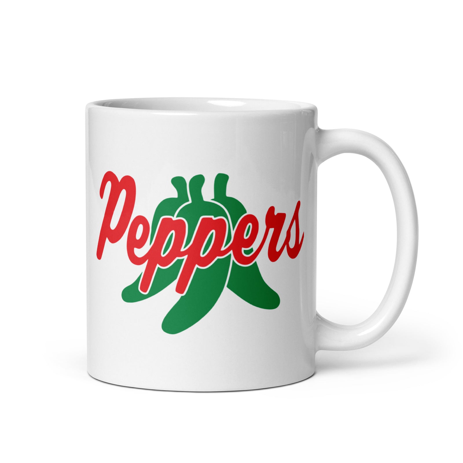 Peppers Softball White glossy mug