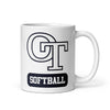 OT Baseball and Softball League - Softball White Glossy Mug