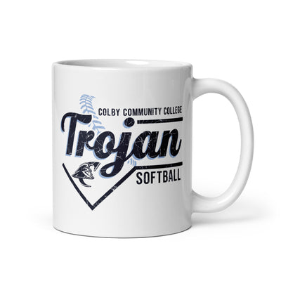 Colby Community College Softball White Glossy Mug