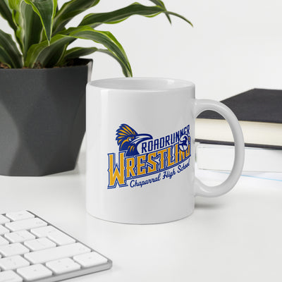 Chaparral High School Wrestling White Glossy Mug