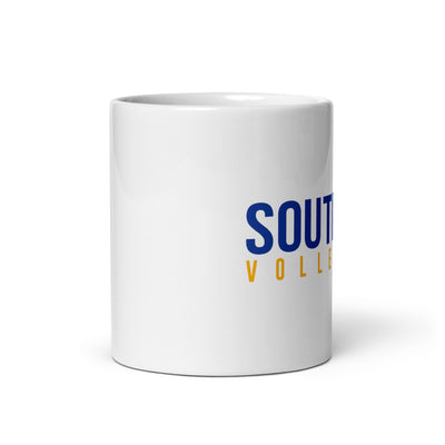 Olathe South High School Volleyball White Glossy Mug