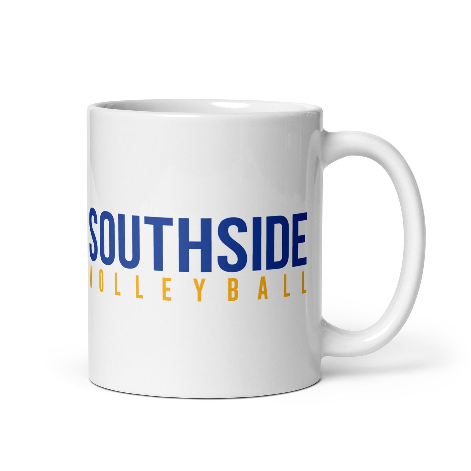Olathe South High School Volleyball White Glossy Mug