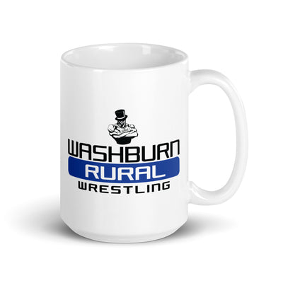 Washburn Rural Wrestling White glossy mug
