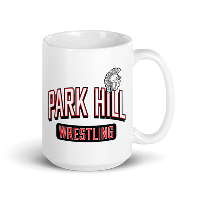 Park Hill Wrestling White glossy mug