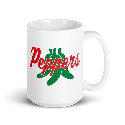 Peppers Softball White glossy mug