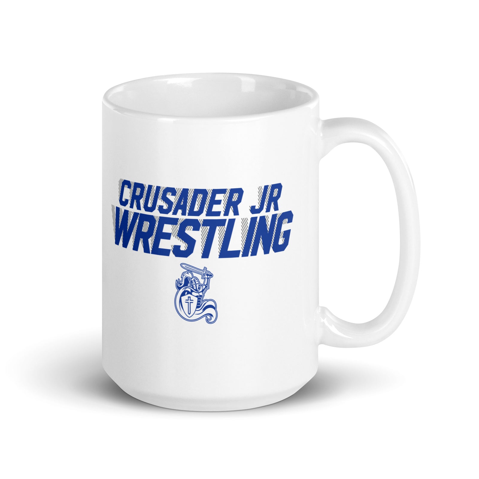 Crusader Jr. Wrestling White Glossy Mug