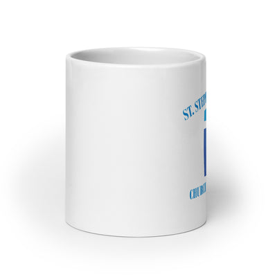 St. Stephen Lutheran Church Full Logo White Glossy Mug