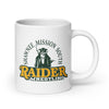 Raider Wrestling Club White glossy mug