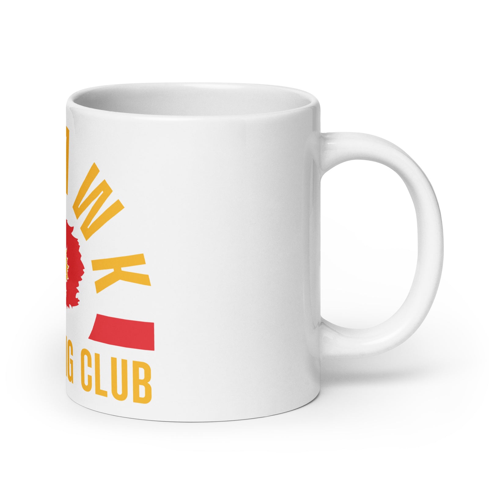 Jayhawk Wrestling Club White Glossy Mug