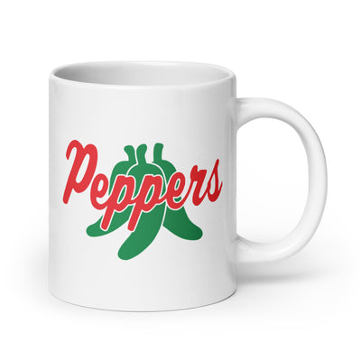 Peppers Softball White glossy mug