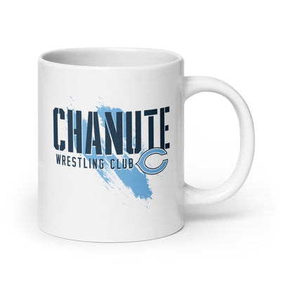 Chanute Wrestling Club White Glossy Mug