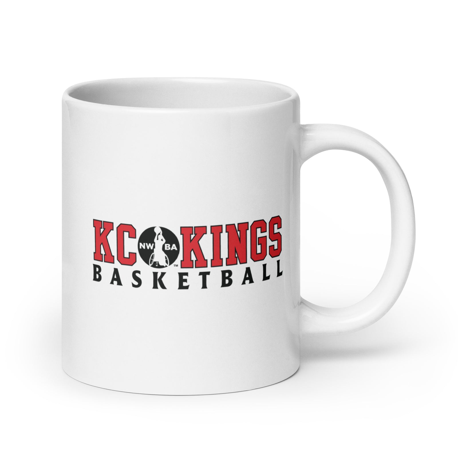 KC Kings Basketball White Glossy Mug