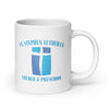 St. Stephen Lutheran Church Full Logo White Glossy Mug