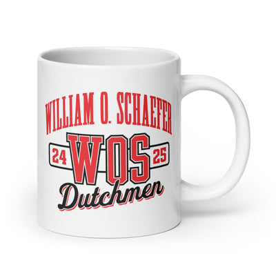 William O. Schaefer Elementary White glossy mug