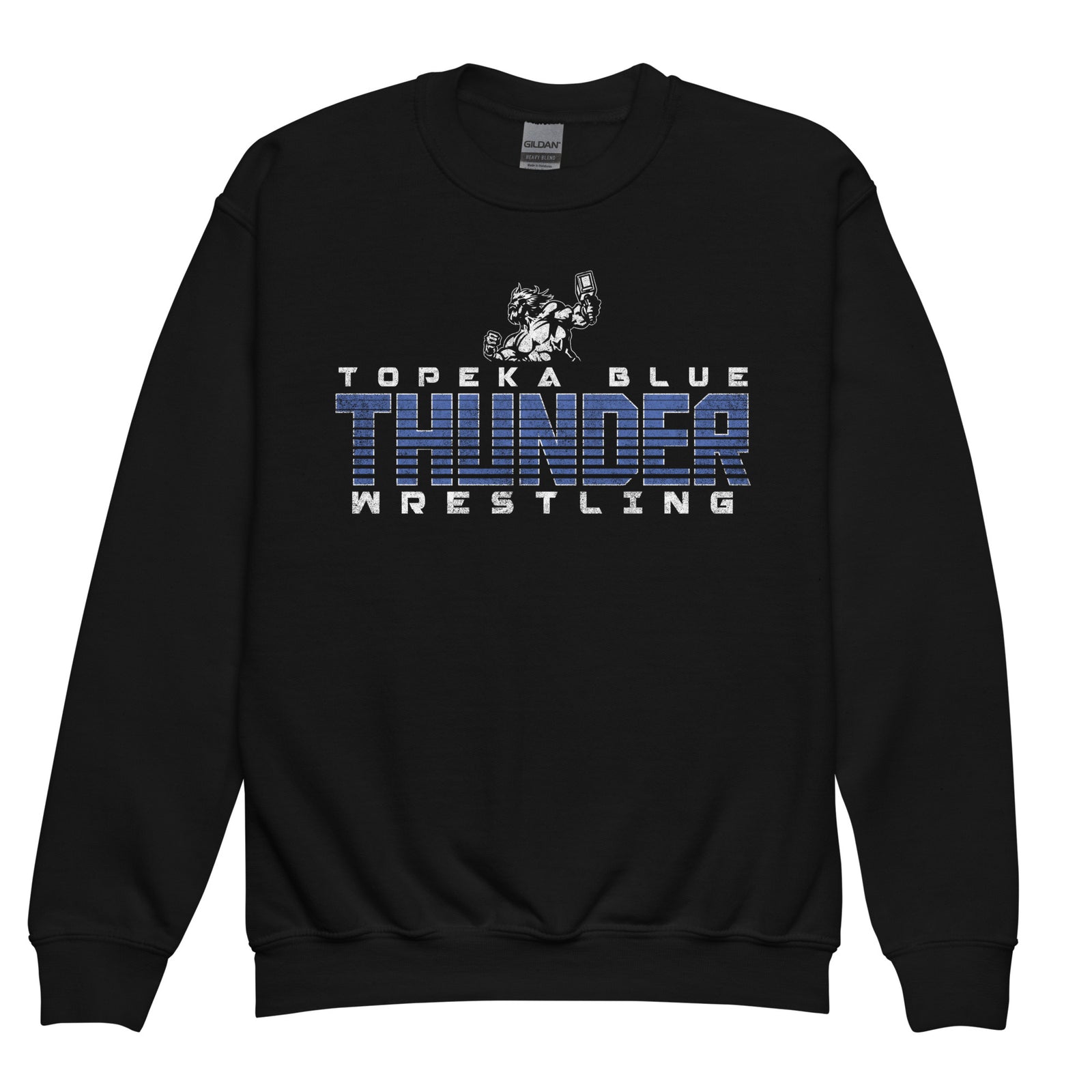 Topeka Blue Thunder Wrestling Youth crewneck sweatshirt