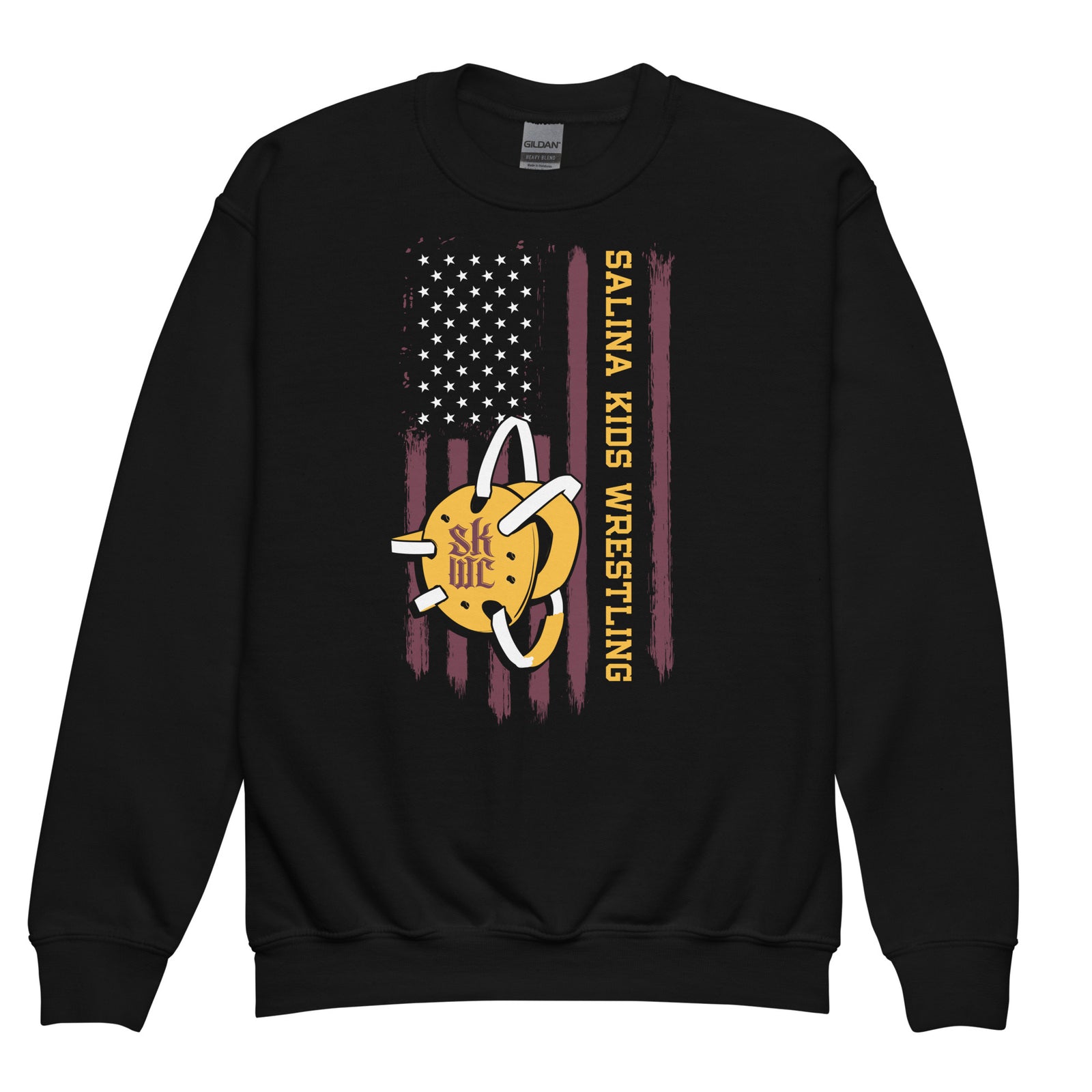 Salina Kids Wrestling Club Youth Crew Neck Sweatshirt
