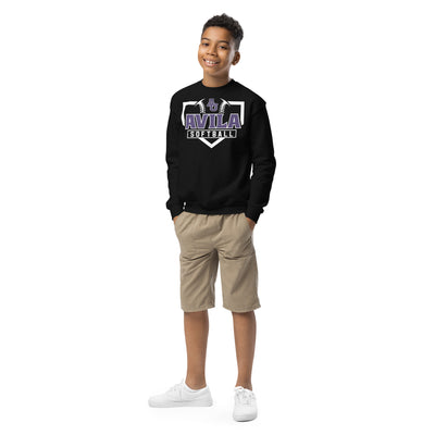 Avila Softball Youth Crew Neck Sweatshirt