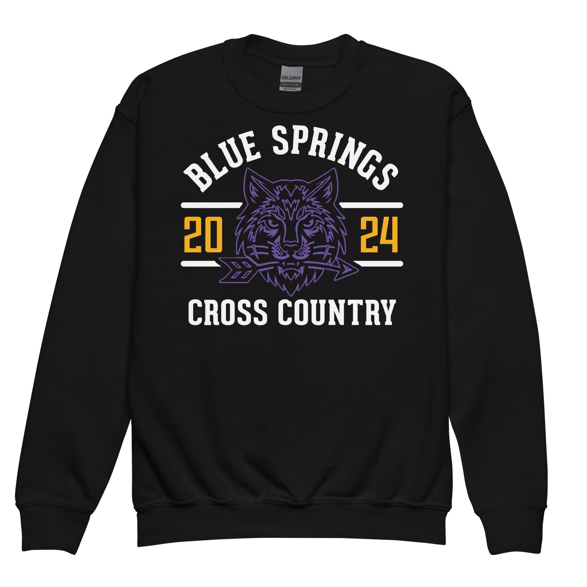 Blue Springs Cross Country Youth Crew Neck Sweatshirt