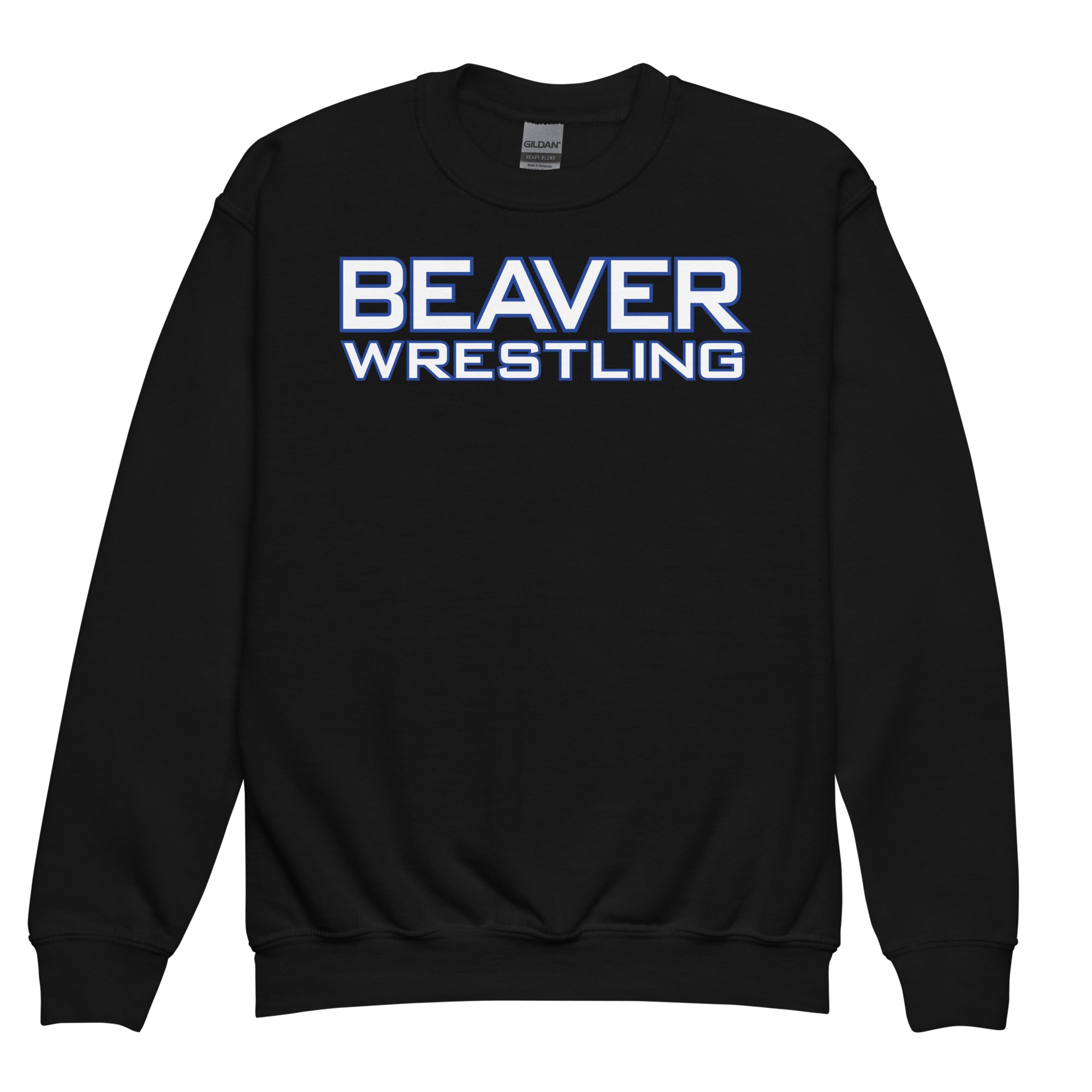 Pratt Community College Beaver Wrestling Youth Crew Neck Sweatshirt