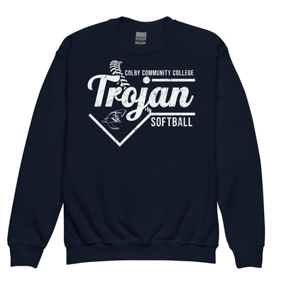 Colby Community College Softball Youth Crew Neck Sweatshirt