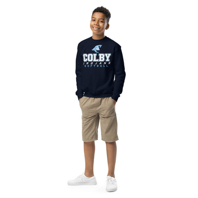 Colby Community College Softball Youth Crew Neck Sweatshirt