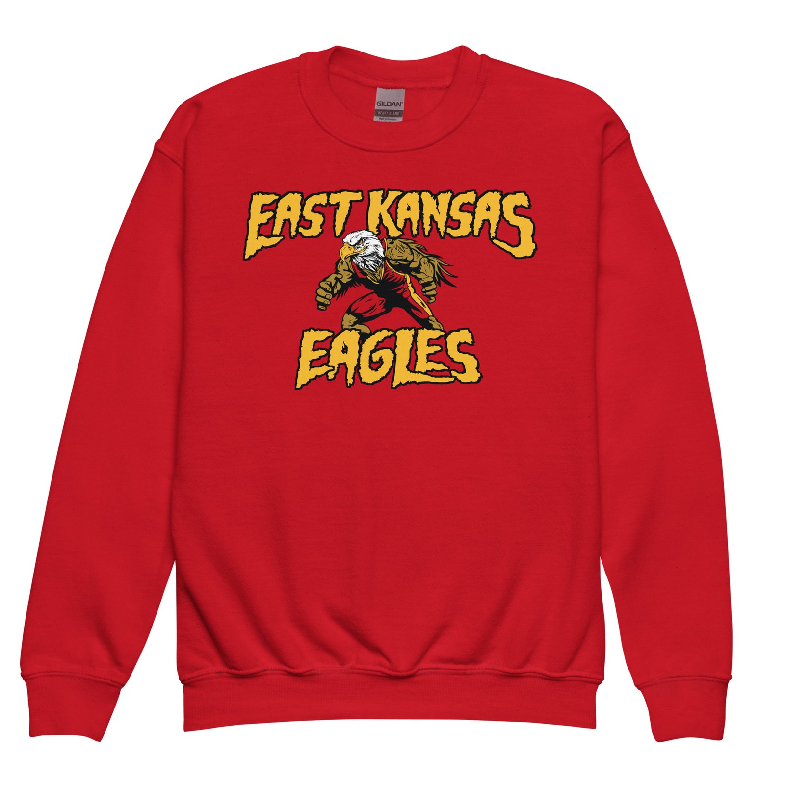 East Kansas Eagles FRONT ONLY Youth crewneck sweatshirt