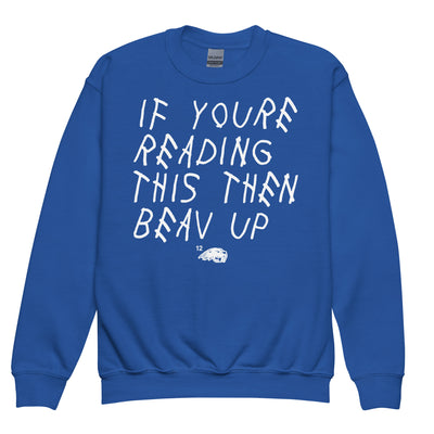 Pratt Community College Beav Up Youth Crewneck Sweatshirt