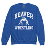 Pratt Community College Beaver Wrestling Youth crewneck sweatshirt