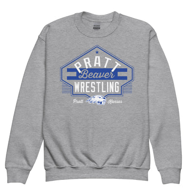 Pratt Beaver Wrestling Youth Crewneck Sweatshirt