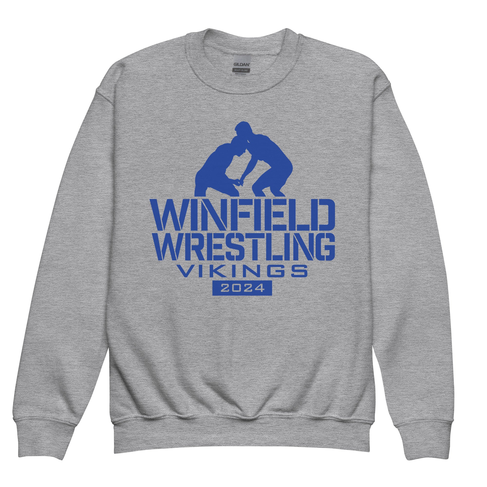 Winfield Wrestling Vikings 2024 Youth crewneck sweatshirt