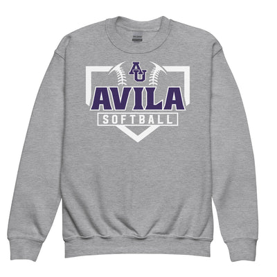 Avila Softball Youth Crew Neck Sweatshirt