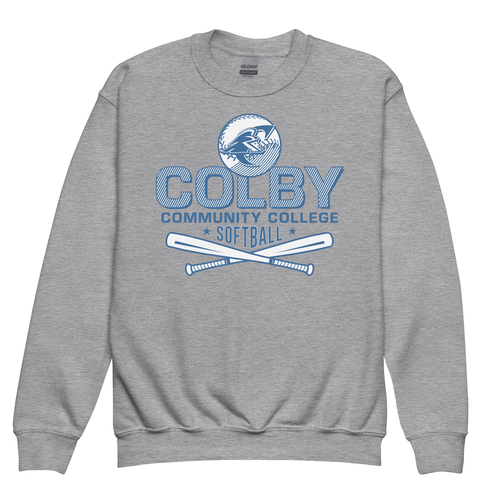 Colby Community College Softball Youth Crew Neck Sweatshirt