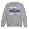 Pratt Community College Beaver Wrestling Classic Youth Crew Neck Sweatshirt