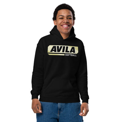 Avila Softball Youth Heavy Blend Hooded Sweatshirt